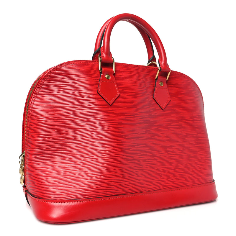 Louis Vuitton Epi Alma Pm Castillan Red