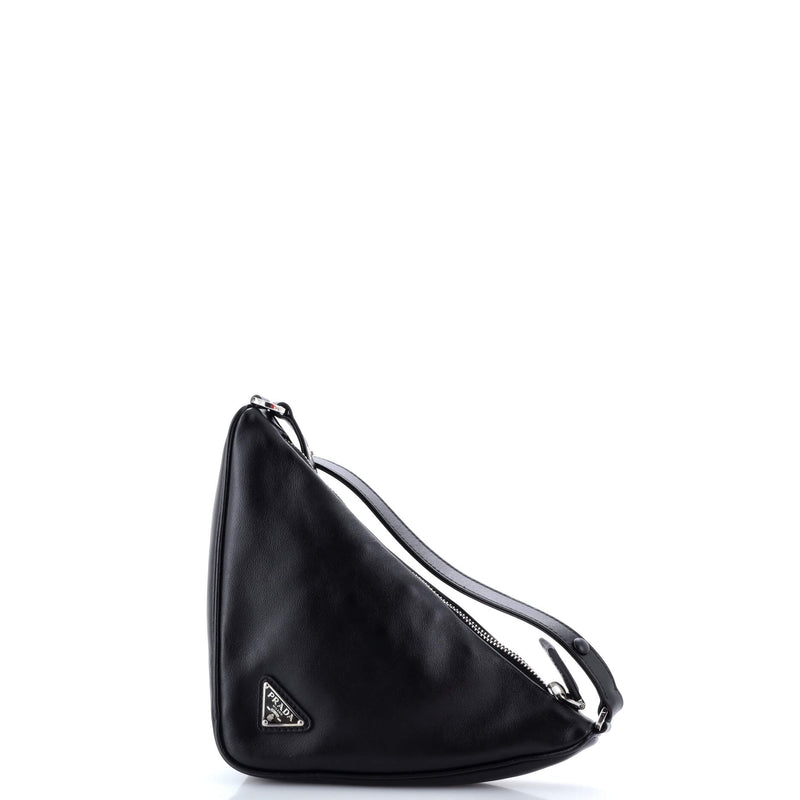 Prada Triangle Logo Zip Crossbody Bag