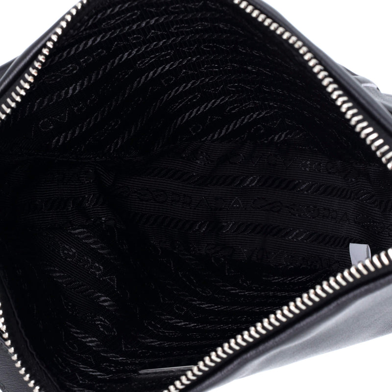 Prada Triangle Logo Zip Crossbody Bag