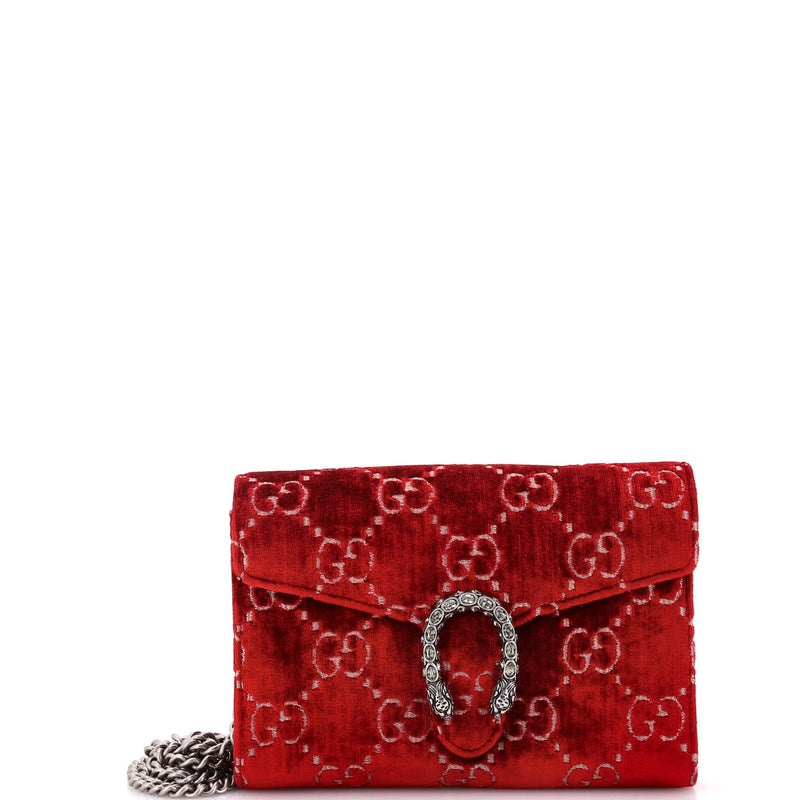 Gucci Dionysus Chain Wallet Gg Velvet
