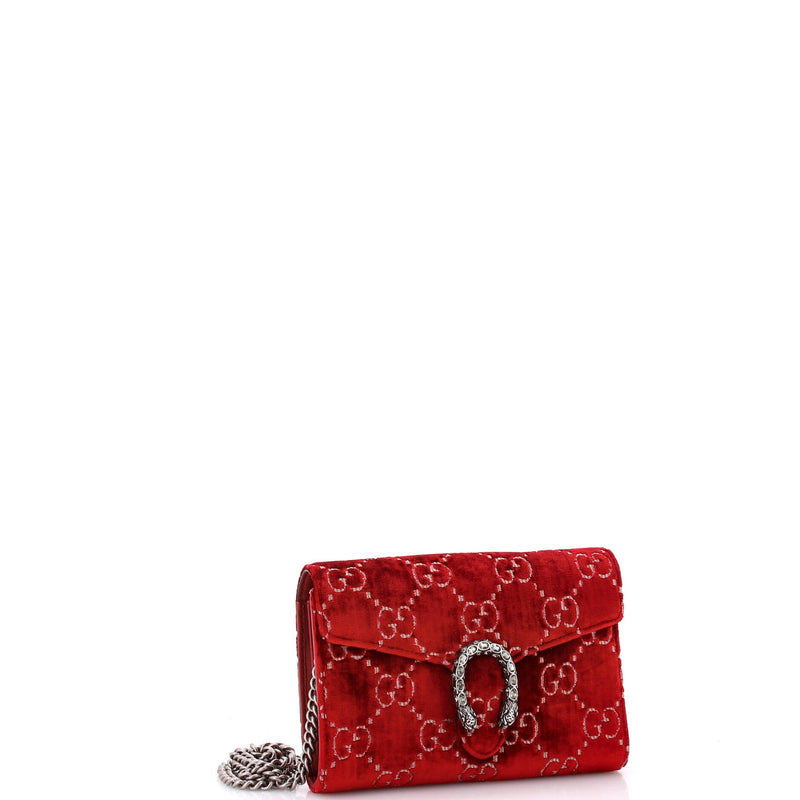Gucci Dionysus Chain Wallet Gg Velvet