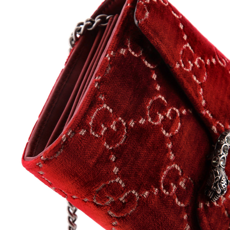 Gucci Dionysus Chain Wallet Gg Velvet