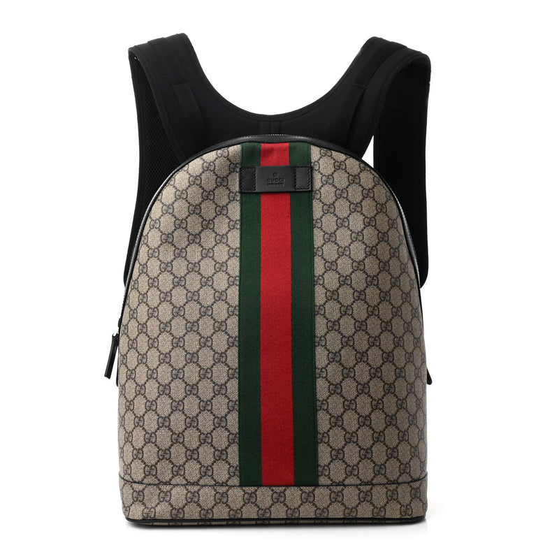 Gucci Gg Supreme Web Dome Backpack Black