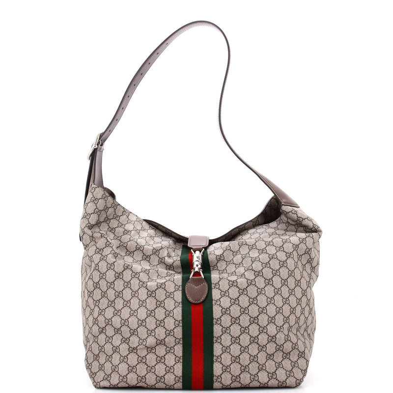Gucci Jackie Soft Shoulder Bag Gg Coated