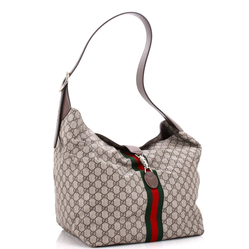 Gucci Jackie Soft Shoulder Bag Gg Coated
