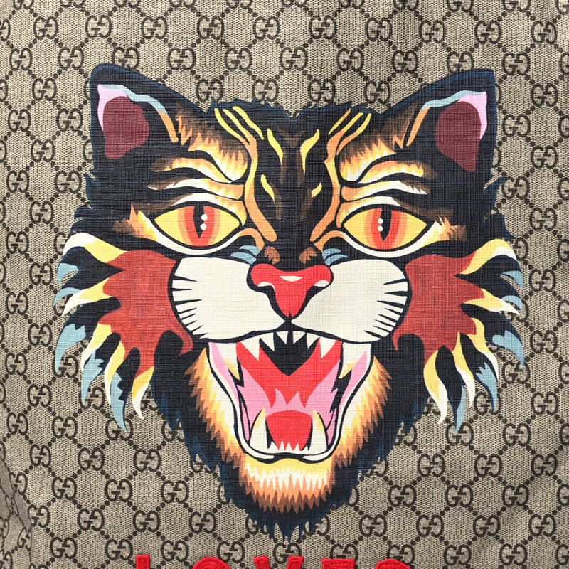 Gucci Gg Supreme Angry Cat Drawstring