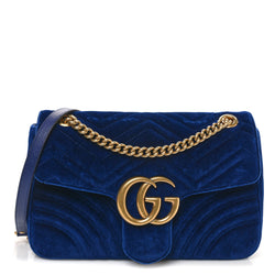 Gucci Velvet Matelasse Medium Gg Marmont