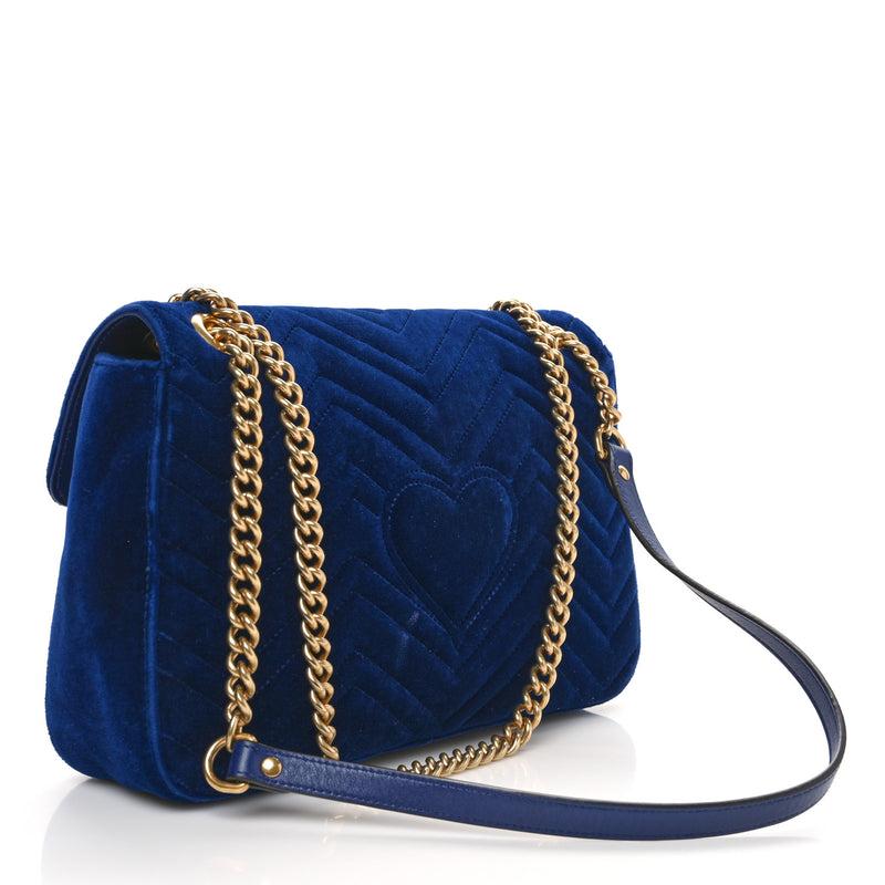 Gucci Velvet Matelasse Medium Gg Marmont