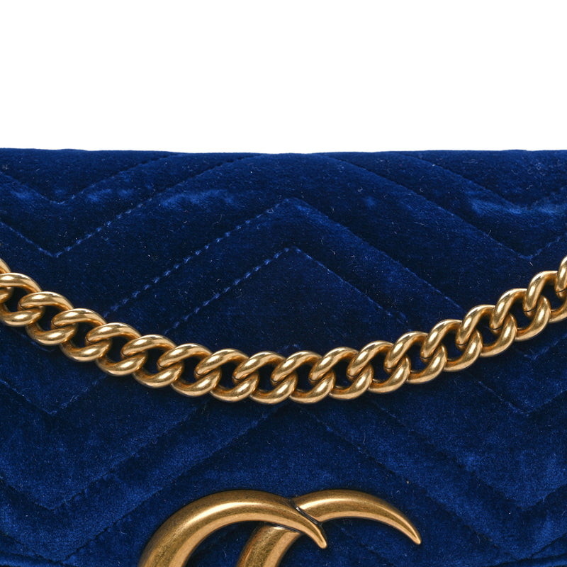 Gucci Velvet Matelasse Medium Gg Marmont