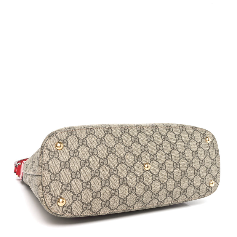 Gucci Gg Supreme Linea A Hobo Red