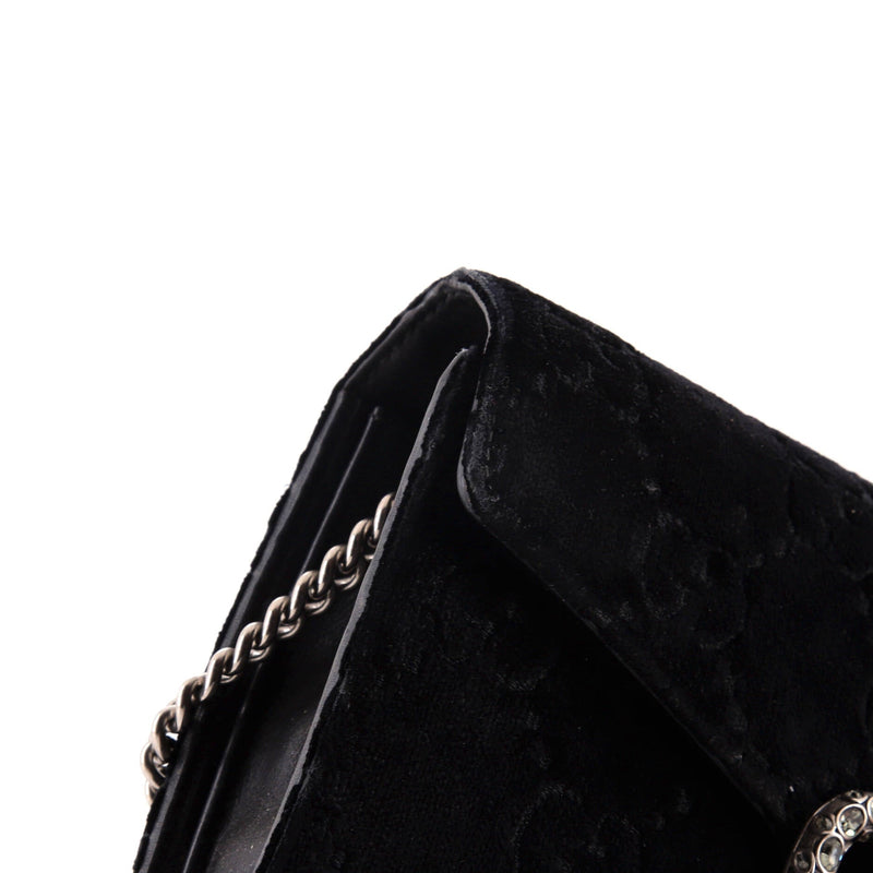 Gucci Dionysus Chain Wallet Gg Velvet