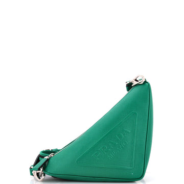 Prada Triangle Logo Zip Crossbody Bag