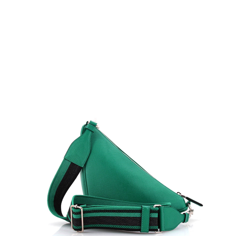 Prada Triangle Logo Zip Crossbody Bag