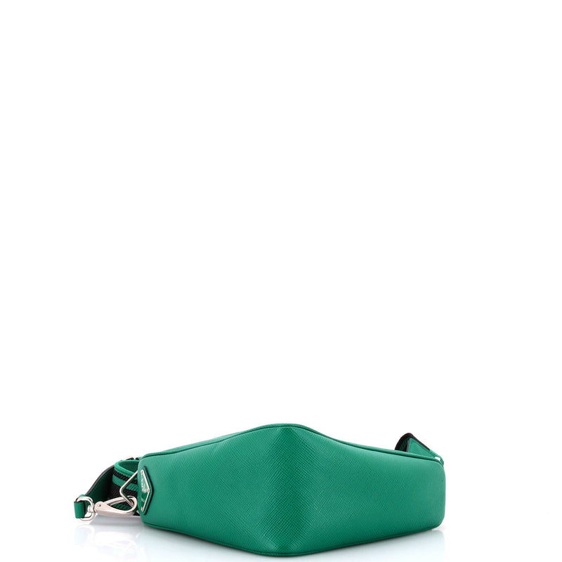 Prada Triangle Logo Zip Crossbody Bag