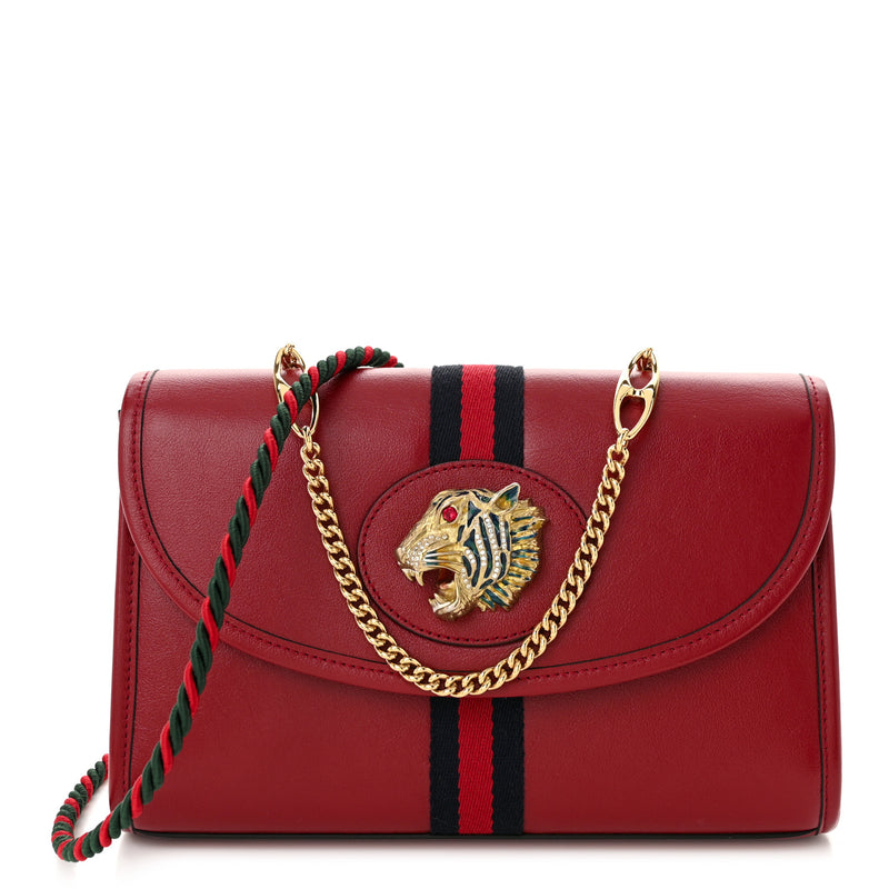 Gucci Textured Calfskin Web Rajah Slim