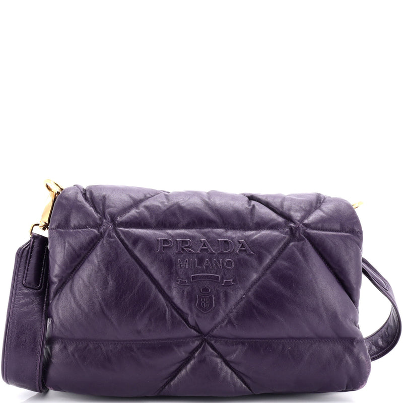 Prada Padded Shoulder Bag Quilted Nappa
