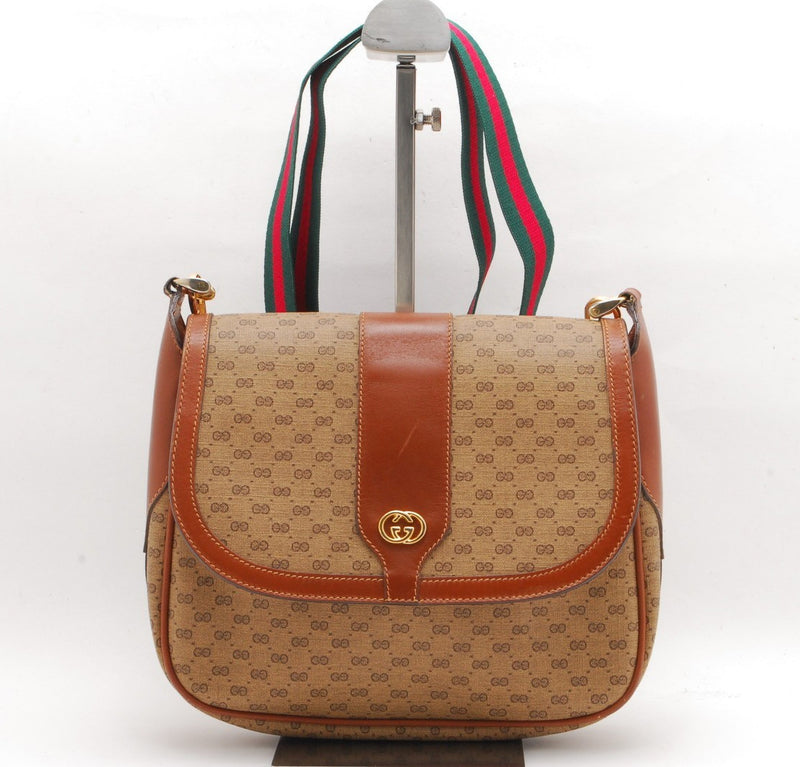 Gucci Vintage Crossbody Shoulder Bag Pvc