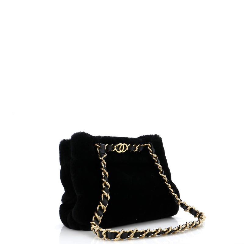 Chanel Cc Bar Chain Handle Shopping Tote