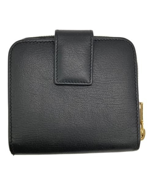 Saint Laurent Logo Leather Round Zip