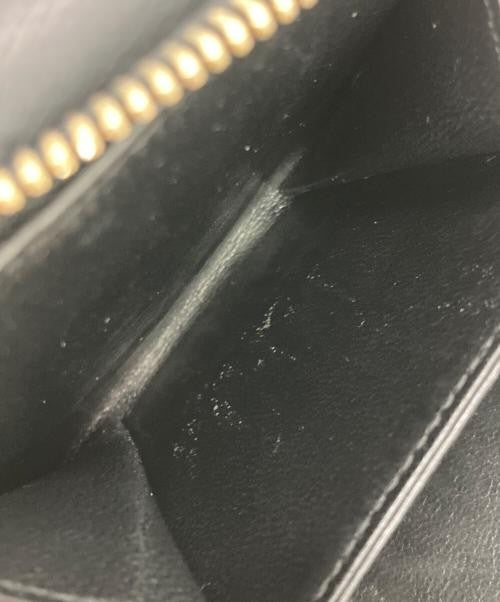 Saint Laurent Logo Leather Round Zip