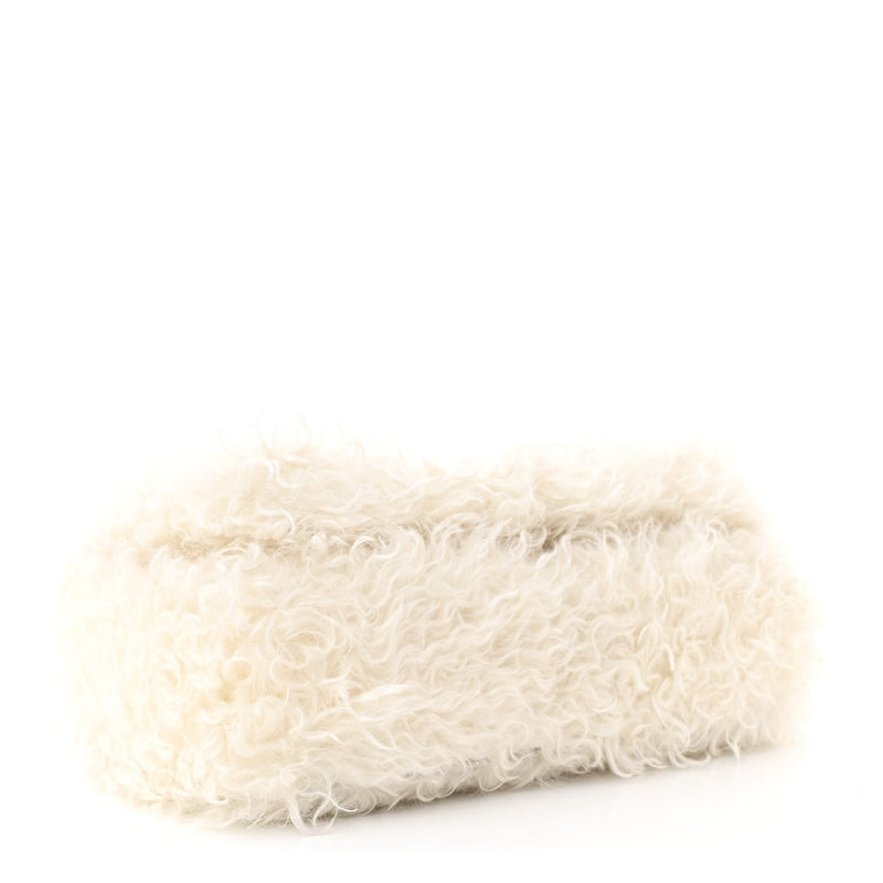 Burberry Mohair Tb Lola Bag White