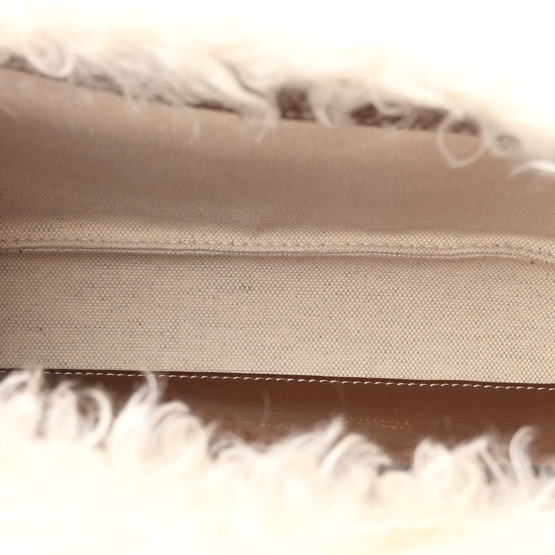 Burberry Mohair Tb Lola Bag White