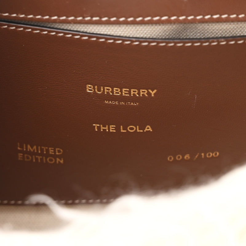 Burberry Mohair Tb Lola Bag White