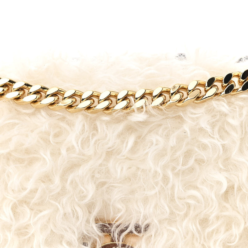 Burberry Mohair Tb Lola Bag White