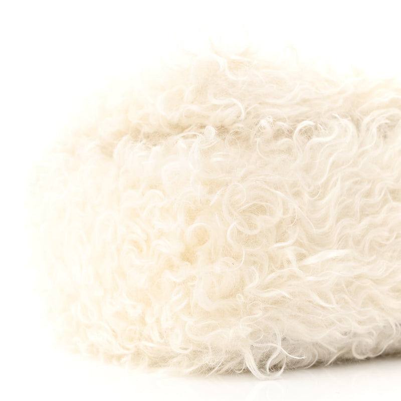 Burberry Mohair Tb Lola Bag White