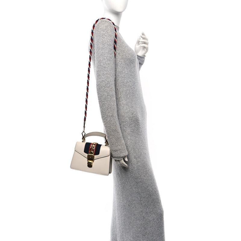 Gucci Calfskin Mini Sylvie Top Handle