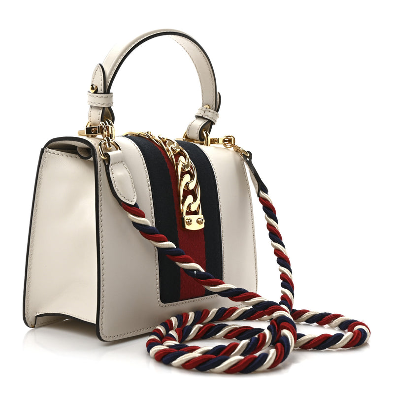 Gucci Calfskin Mini Sylvie Top Handle