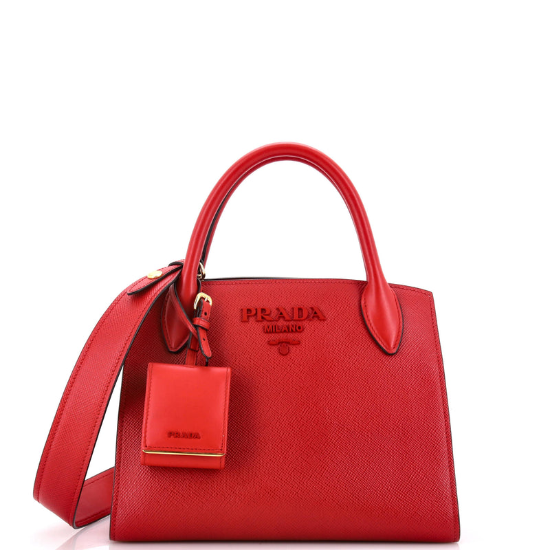 Prada Monochrome Tote Saffiano With City