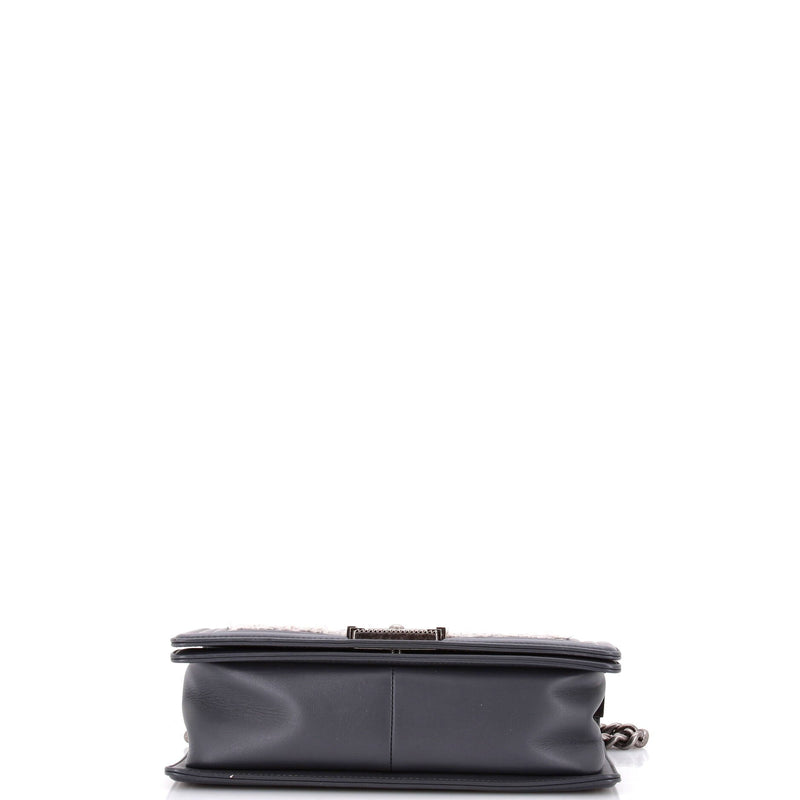 Chanel Boy Flap Bag Braided Tweed Old