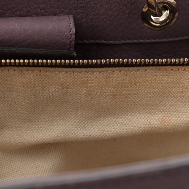 Gucci Pebbled Calfskin Medium Bamboo