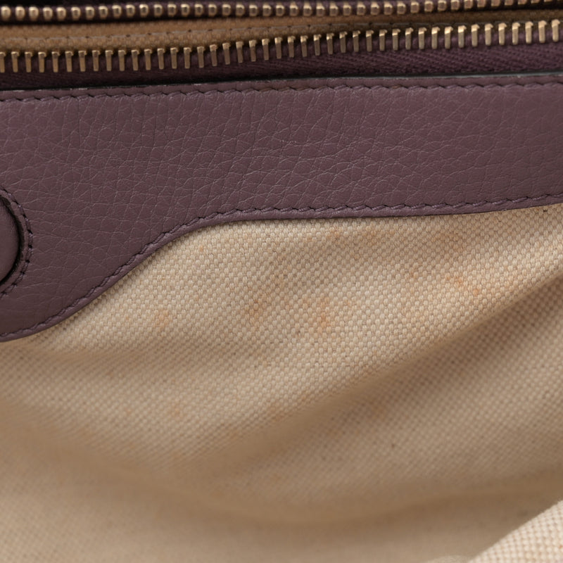 Gucci Pebbled Calfskin Medium Bamboo