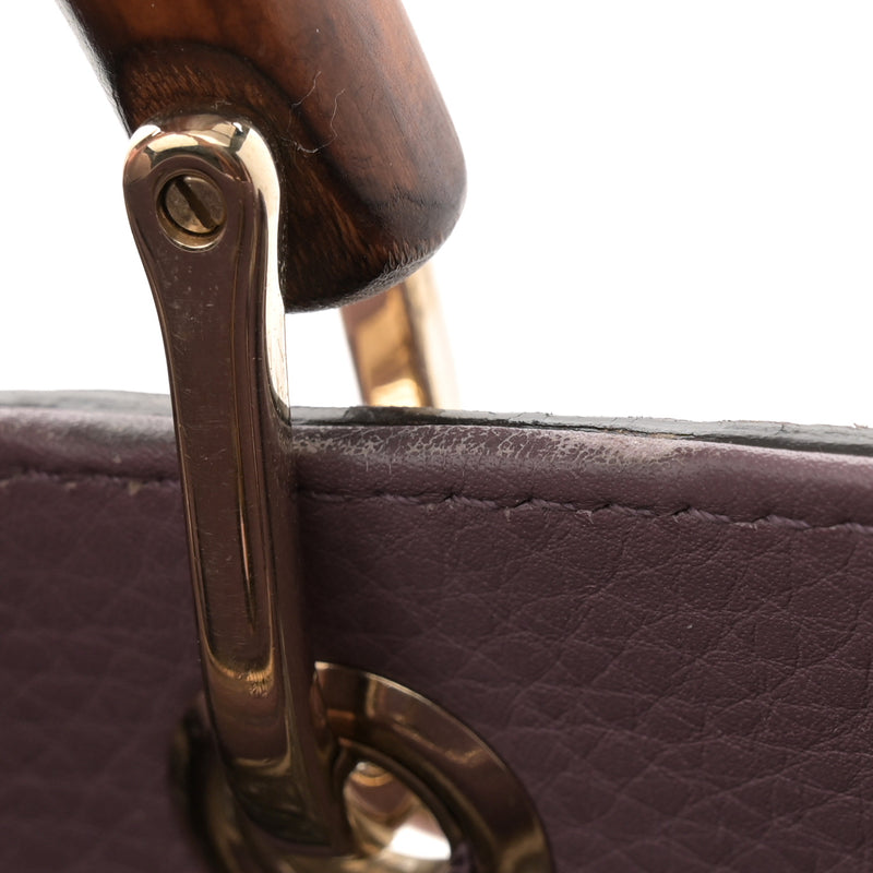 Gucci Pebbled Calfskin Medium Bamboo
