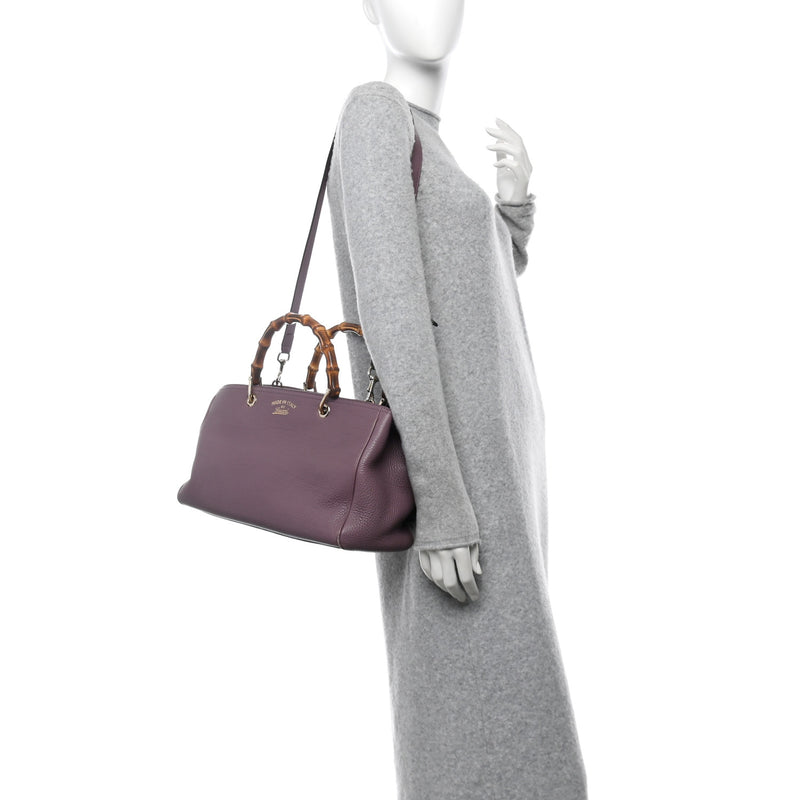 Gucci Pebbled Calfskin Medium Bamboo