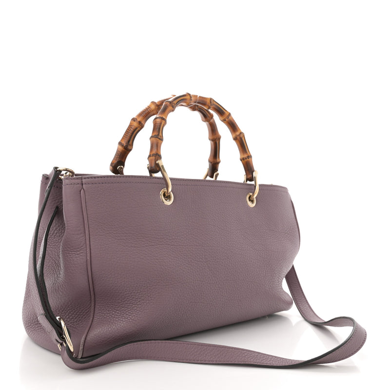 Gucci Pebbled Calfskin Medium Bamboo