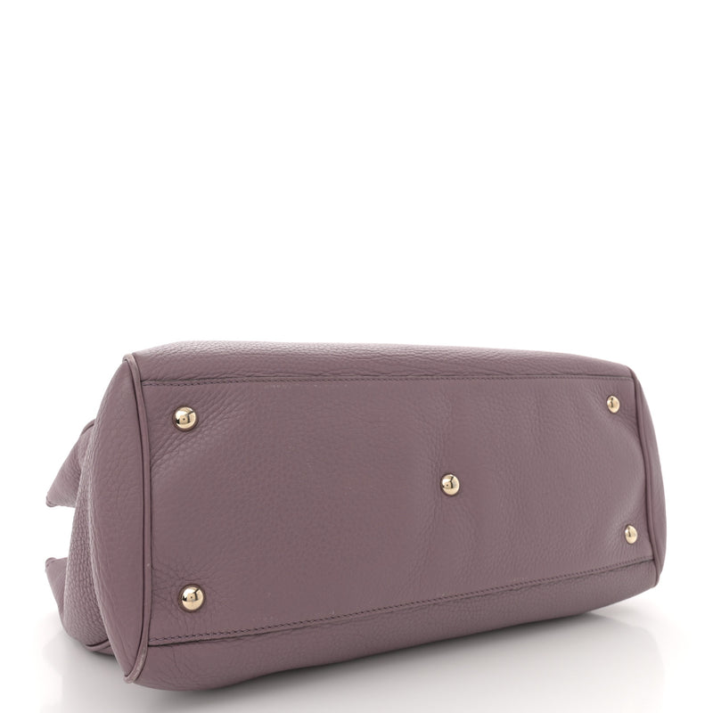 Gucci Pebbled Calfskin Medium Bamboo