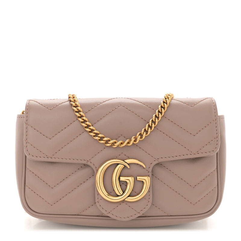 Gucci Calfskin Matelasse Super Mini Gg
