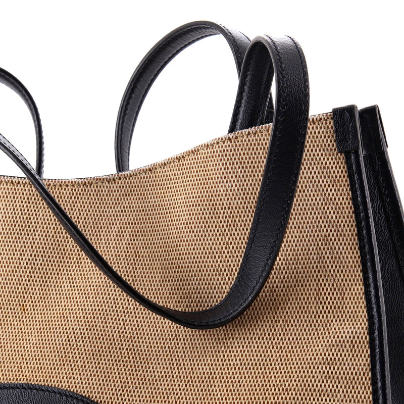 Gucci Horsebit Tote Canvas And Leather
