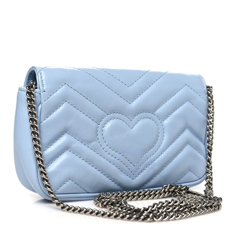 Gucci Calfskin Matelasse Super Mini Gg