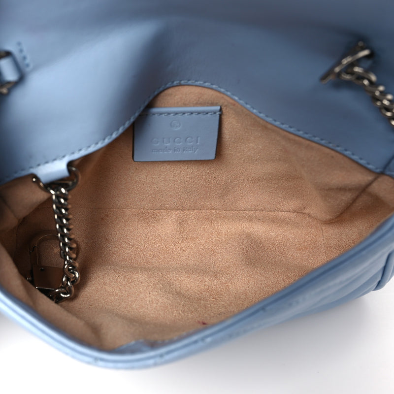 Gucci Calfskin Matelasse Super Mini Gg