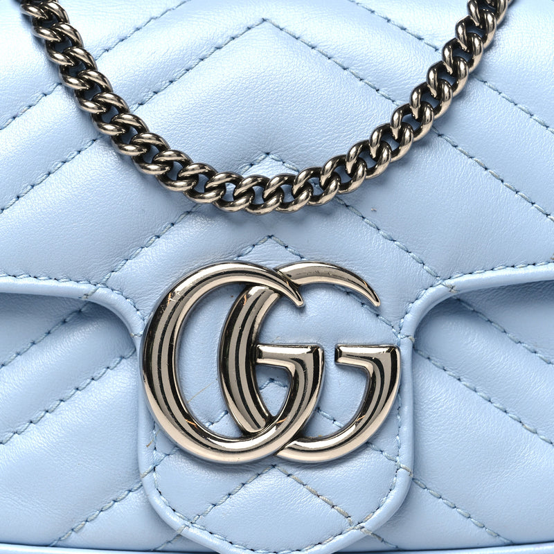 Gucci Calfskin Matelasse Super Mini Gg