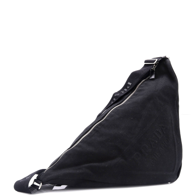 Prada Triangle Logo Zip Crossbody Bag