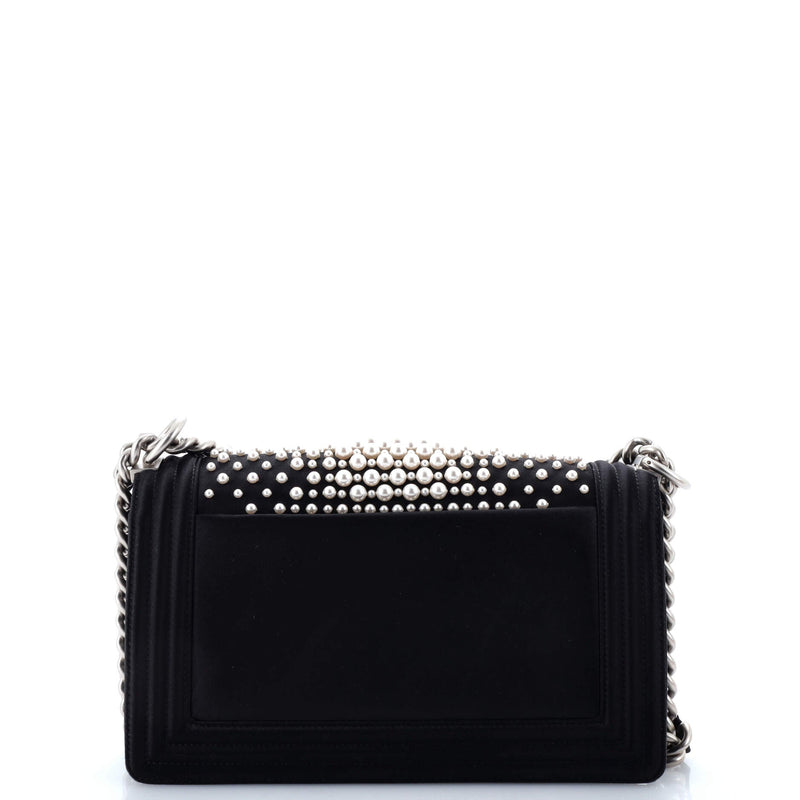 Chanel Boy Flap Bag Pearl Embellished