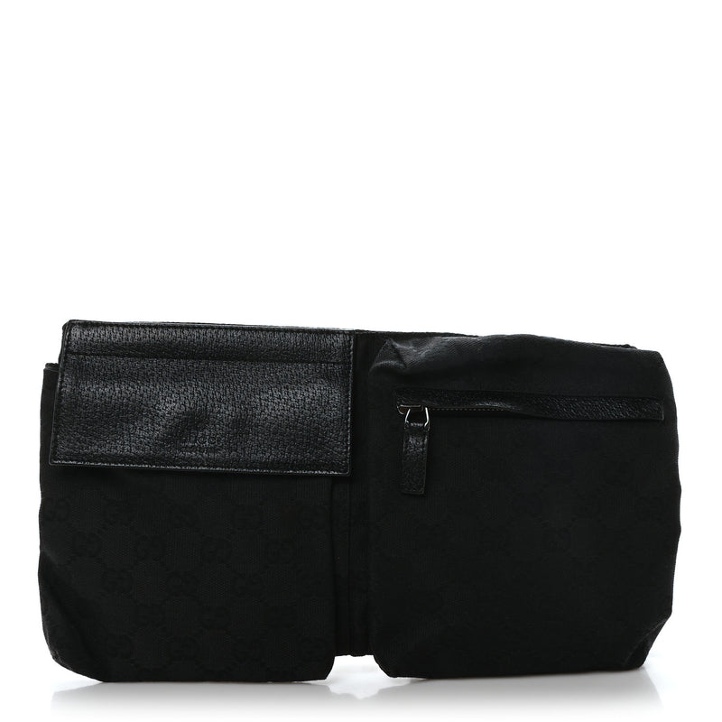 Gucci Gg Double Pocket Belt Bag Black