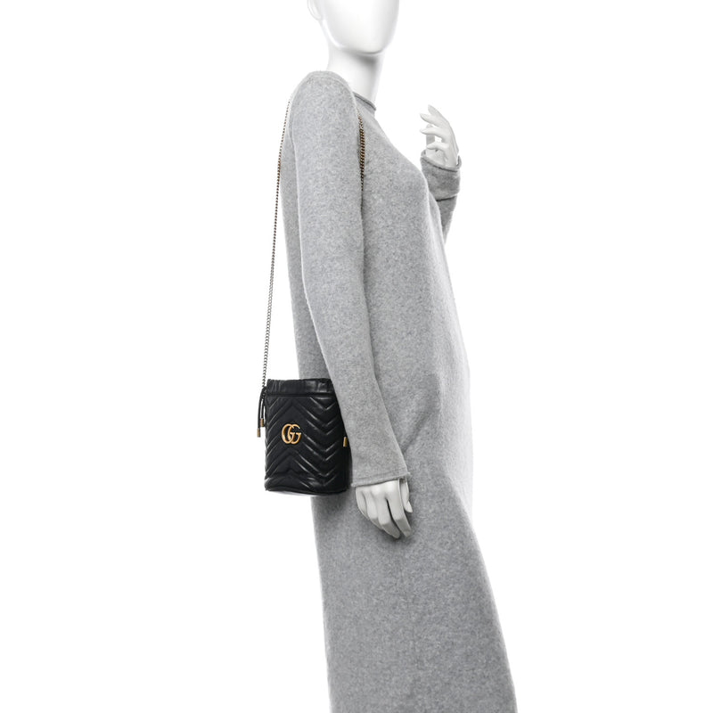 Gucci Calfskin Matelasse Mini Gg Marmont