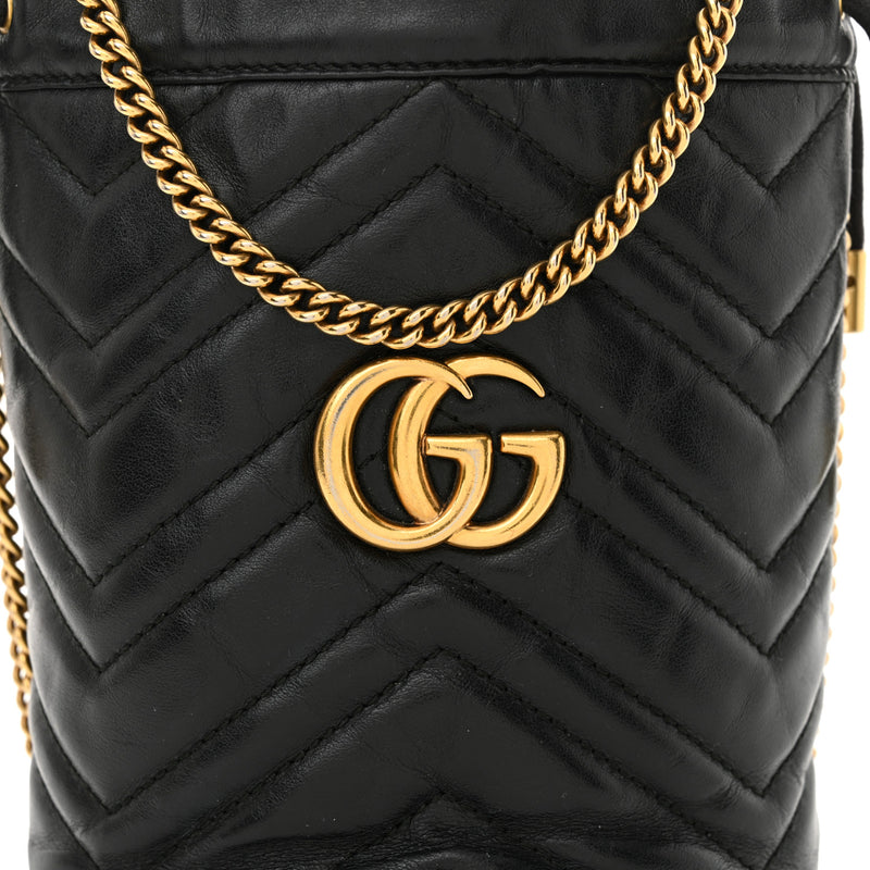 Gucci Calfskin Matelasse Mini Gg Marmont