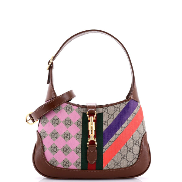 Gucci Jackie Hobo Printed Gg Coated